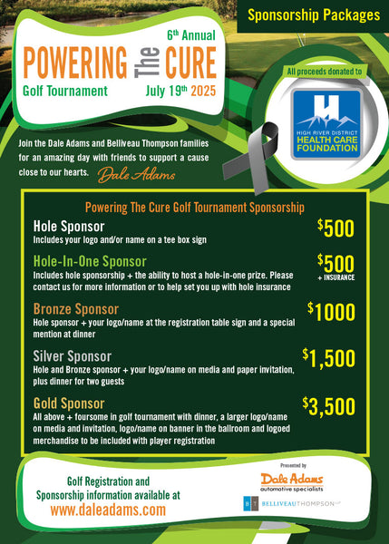 Powering the Cure Golf Tournament Sponsorship Packages